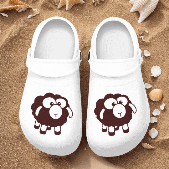 Black Sheep Small Cute Cute Lamb Cool Comic Sweet Nurse Clogs