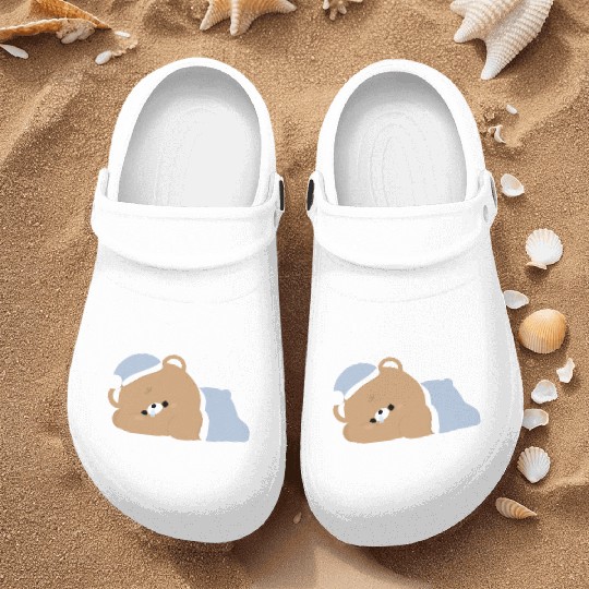 Tired Brown Bear Nurse Clogs