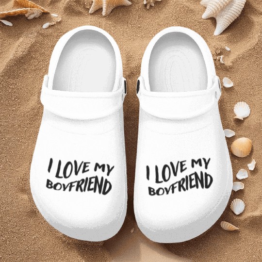 I Love My Boyfriend, black - Pure Love Nurse Clogs