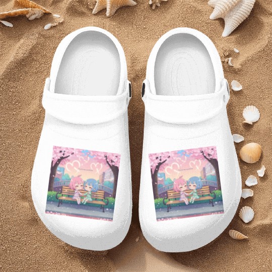 Japanese kawaii couple sunshine Nurse Clogs