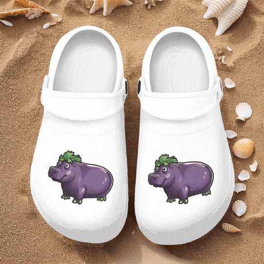 Hip Eggplant Nurse Clogs