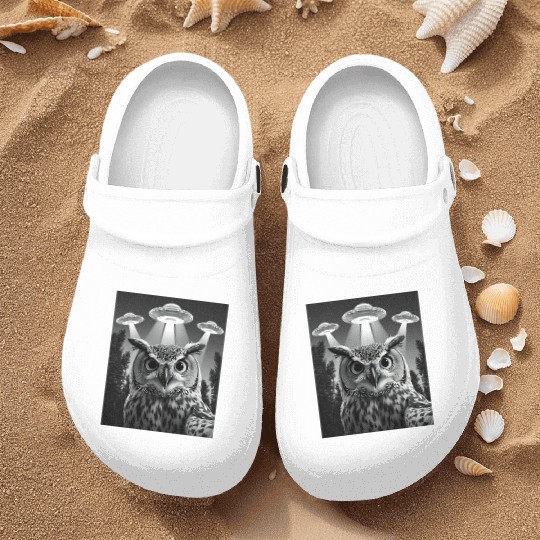 UFO Funny Owl Nurse Clogs