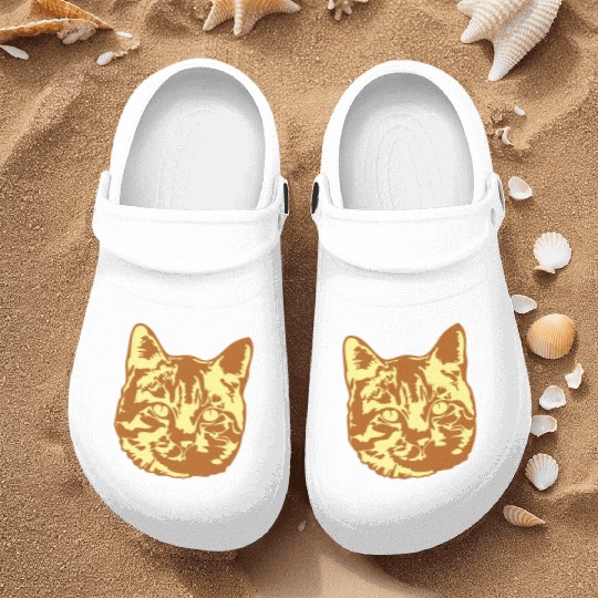 Cat Lover Realistic Pet Face Cute Cool Kitten Head Nurse Clogs