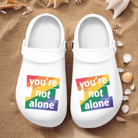 You are Not Alone Rainbow Nurse Clogs