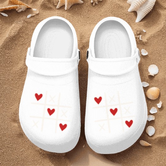 tic tac toe. valentines day gift. couple gift.dark Nurse Clogs