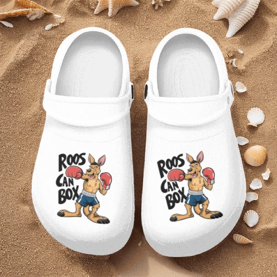 Roos Can Box Kangaroo Boxing Fun for Kangaroo Nurse Clogs