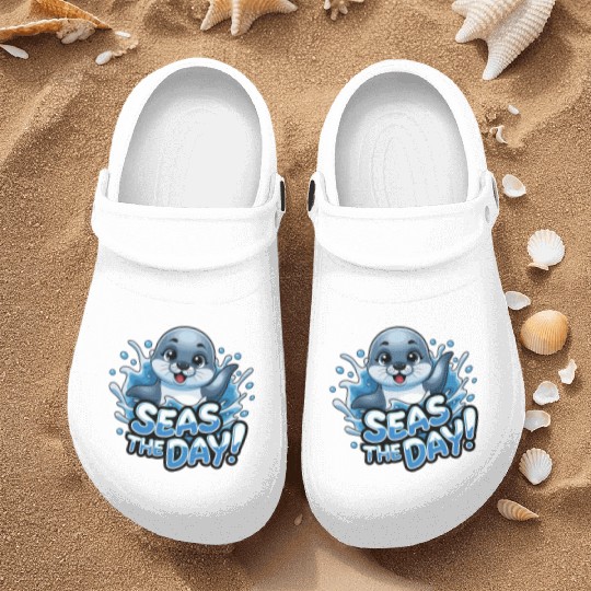 Seas The Day Seal Enthusiast Splash Vibes Nurse Clogs