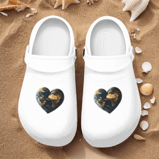 Keep the Heart Beating Heart Earth Day Environment Nurse Clogs