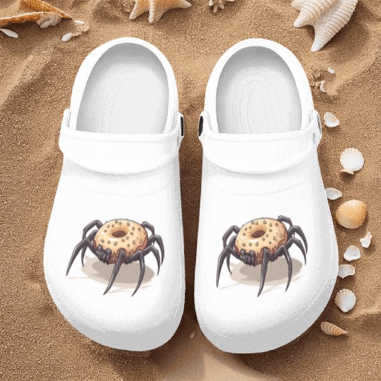 Donut Spider Funny Creative Motif Nurse Clogs