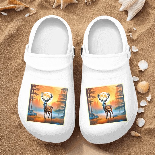 Golden Deer Twilight Peak Nurse Clogs