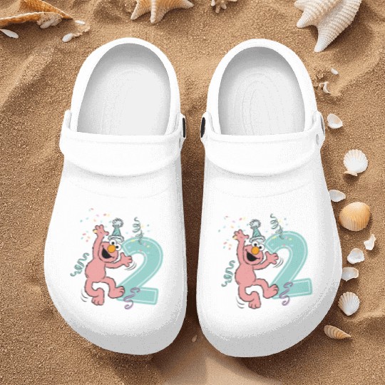 Sesame Street Birthday Design With Elmo Two Years Nurse Clogs