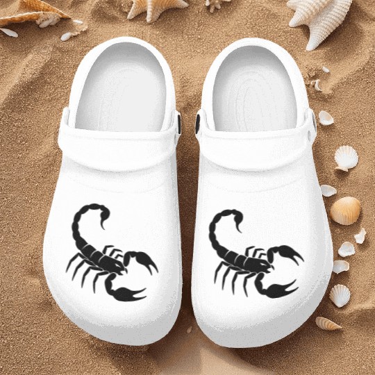 Bold Scorpion Vector Design – Tribal Wild Insect Nurse Clogs
