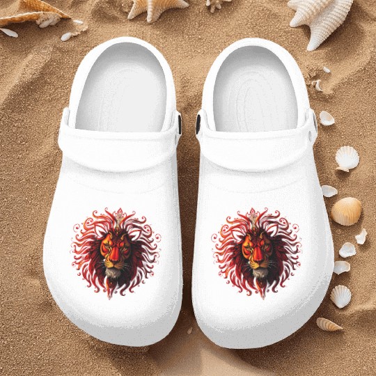 lion face Nurse Clogs