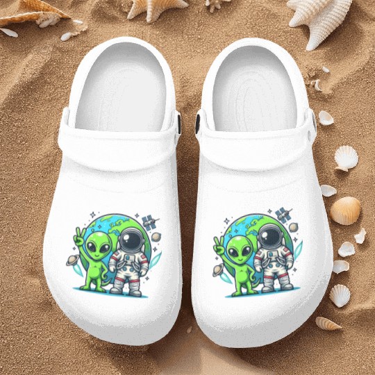 Alien Astronauts In Space Nurse Clogs