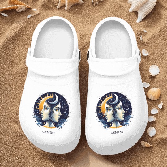 Zodiac Card Gemini Nurse Clogs