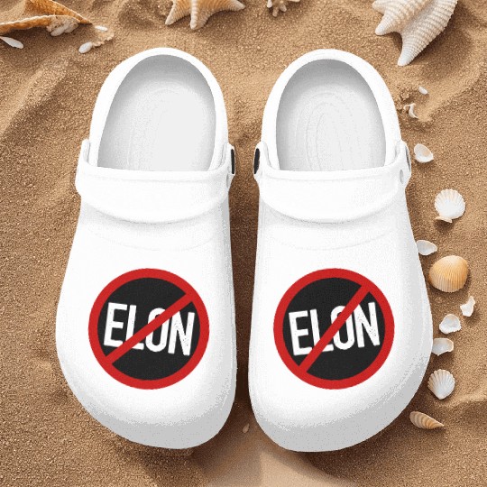 Anti Elon Musk Bumper Fascist prohibition sign Nurse Clogs
