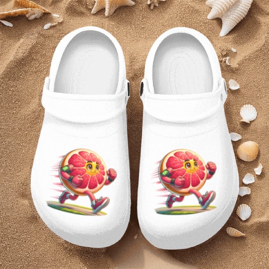 Running Grapefruit Power – Sporty Citrus in Motion Nurse Clogs