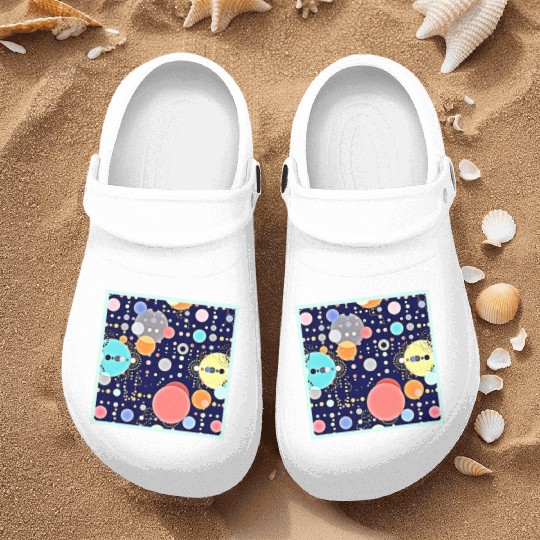 Joyful Bubble Universe Vision Nurse Clogs
