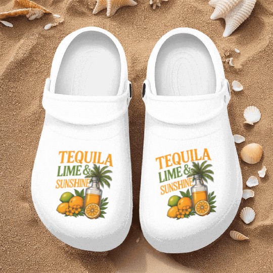 Summer Vacation Tequila Lime Sunshine Nurse Clogs