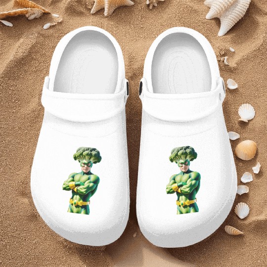 Broccoli Superhero Nurse Clogs