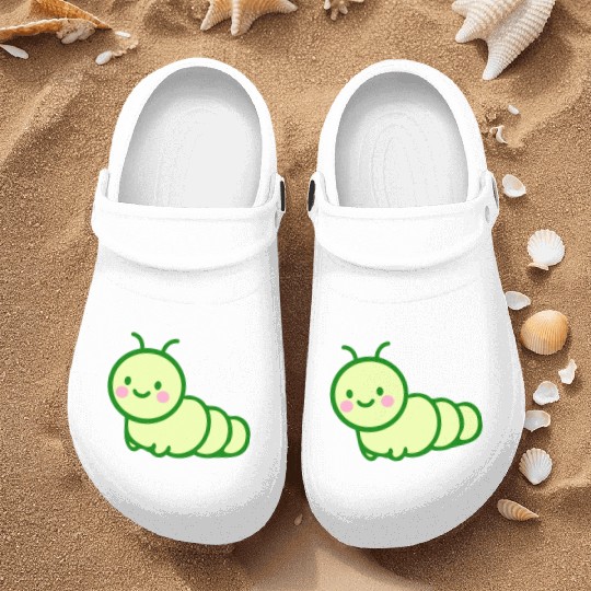 Cute Green Caterpillar- Adorable Insect Lover Nurse Clogs