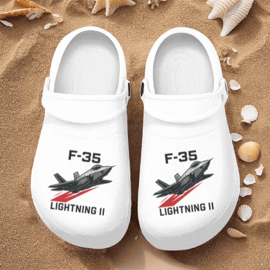F-35 Lightning II Stealth Fighter Jet Art Nurse Clogs