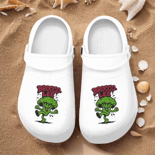 Brocco Lee – Funny Broccoli Karate Nurse Clogs