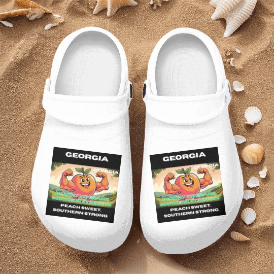 Georgia Peach State Art Nurse Clogs