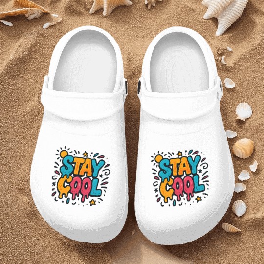 Stay Cool - Melting Ice Cream Graffiti Vibes Nurse Clogs