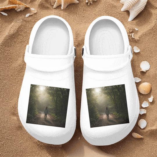 Enchanted Forest Path Illustration Nurse Clogs