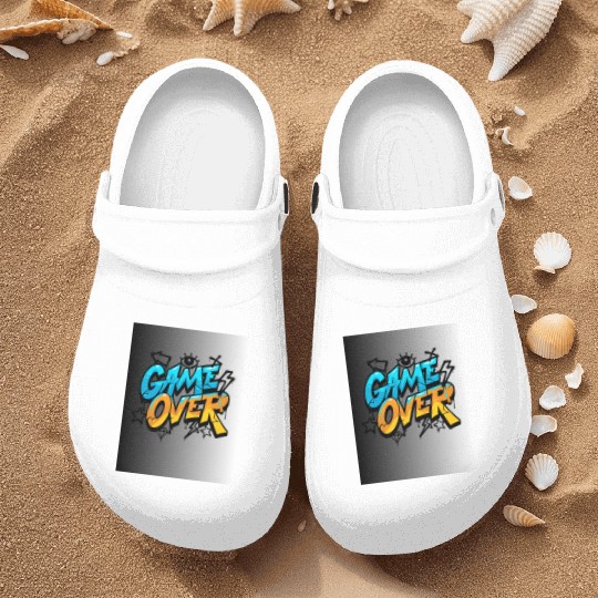 Graffiti Style Game Over Illustration Nurse Clogs