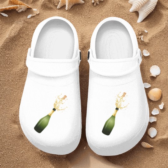 A champagne bottle – for New Year's Eve & parties Nurse Clogs
