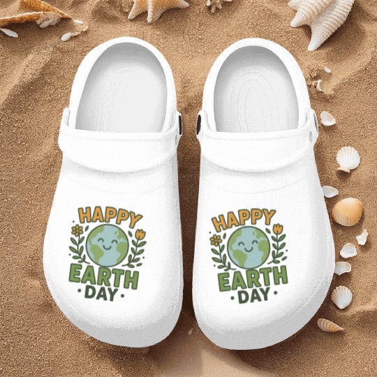 Happy Earth Day Eco-Friendly Design Nurse Clogs