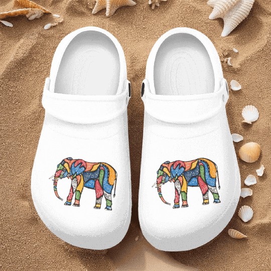 Tribal March Elephant Nurse Clogs