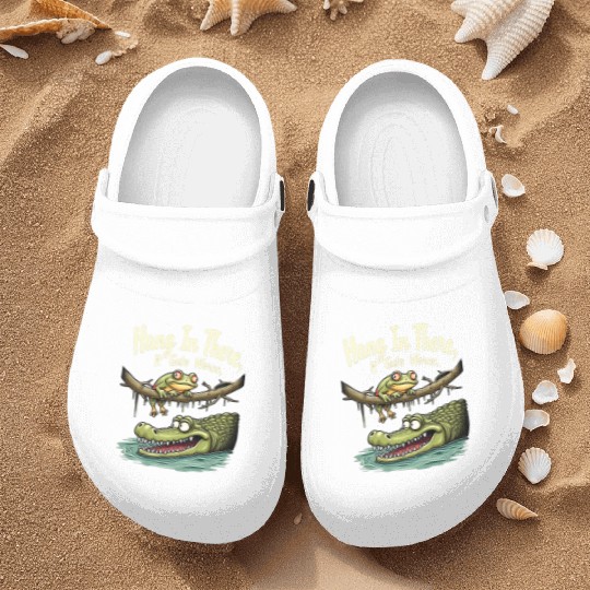 Hang In There – Dark Humor Sarcastic Nurse Clogs