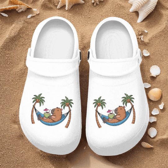 Dont Worry Be Cappy Relaxing Funny Capybara Nurse Clogs