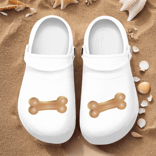 Chew Bone Illustration in a Classic Style Nurse Clogs