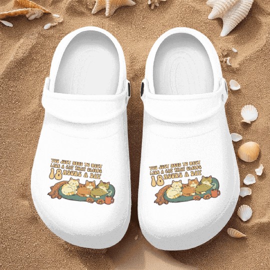 Relaxing Cat Nap Quote Design Nurse Clogs