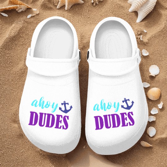 Ahoy Dudes Nautical Summer Nurse Clogs