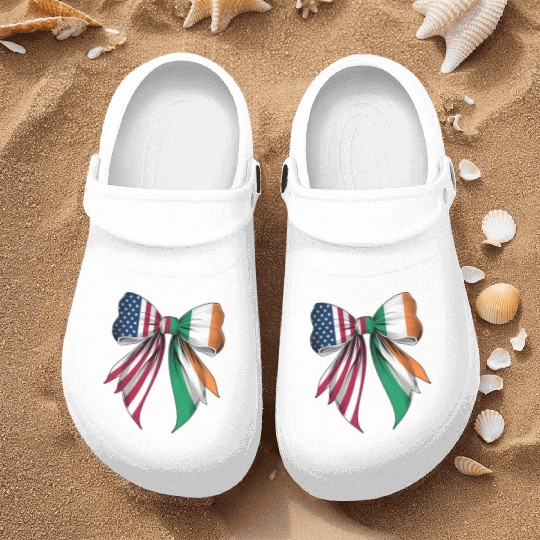 Coquette Bow Ireland Roots Heritage Irish Pride Nurse Clogs