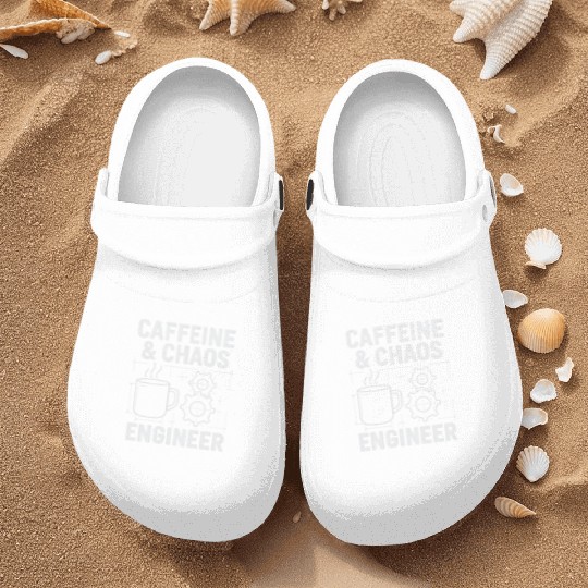 Caffeine & Chaos Engineer - Funny Coffee Tech Gift Nurse Clogs