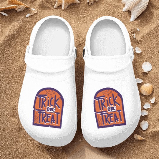 Trick or Treat Halloween Tombstone Nurse Clogs
