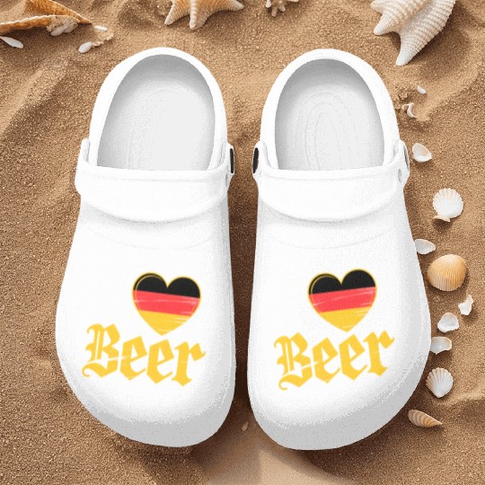 I Love Beer German Bier Funny Germany Flag Nurse Clogs