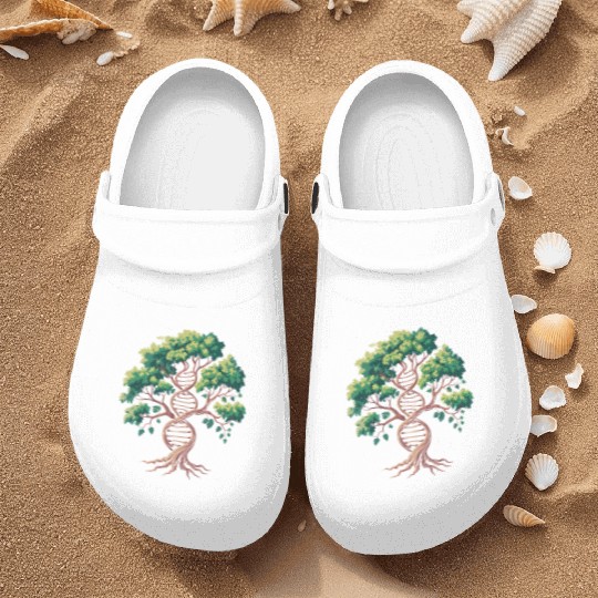 Tree of Life with DNA Spiral Nurse Clogs