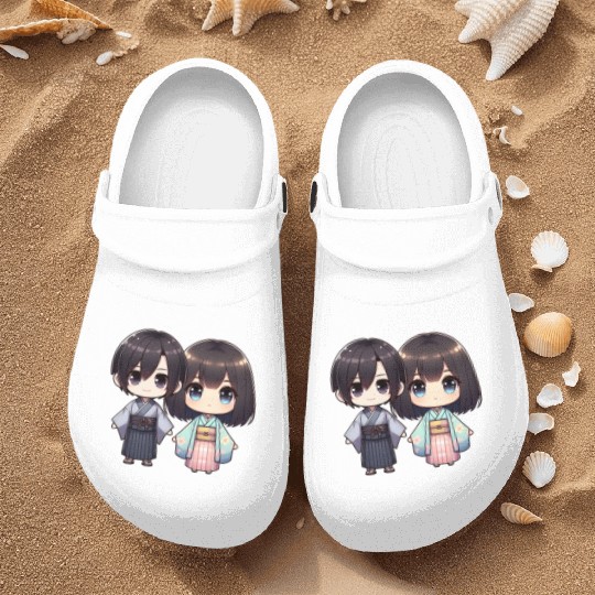 Chibi Kawaii Traditional Kimono Duo Nurse Clogs