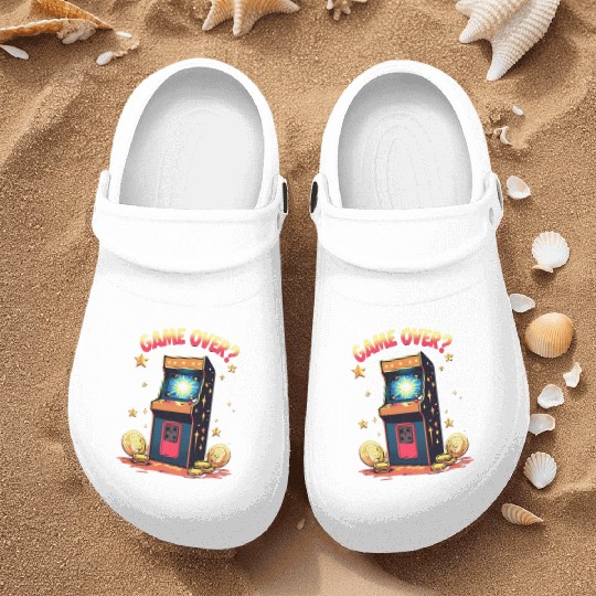 Retro Arcade Game Over Illustration Nurse Clogs