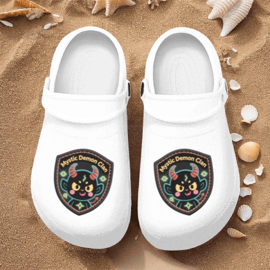 Mystic Demon Clan Embroidered Patch Nurse Clogs