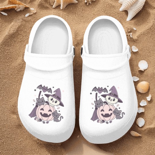 Halloween Kawaii Cat Pumpkin Ghosts Nurse Clogs