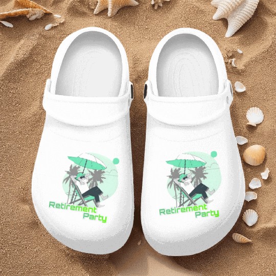 Relaxing Retirement Party Illustration Nurse Clogs
