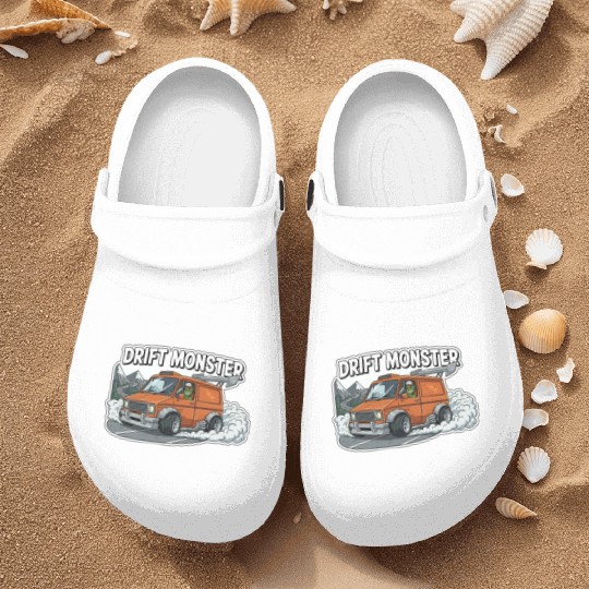 Drift Monster Car Adventure Design Nurse Clogs